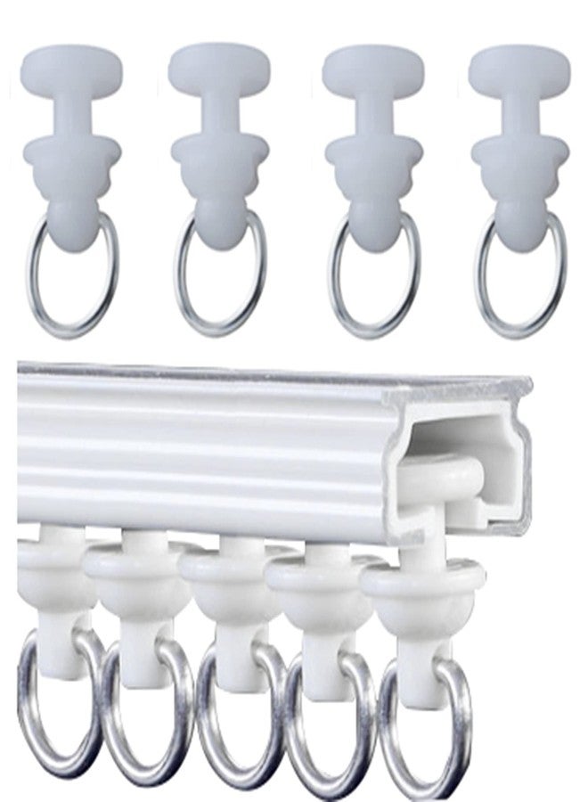 AXLIZER 50PCS Plastic Curtain Track Carrier Slide Roller Curtain Accessories for Track Curtains - Image 3